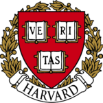 Harvard University emblem with school motto of Veritas Latin for Truth